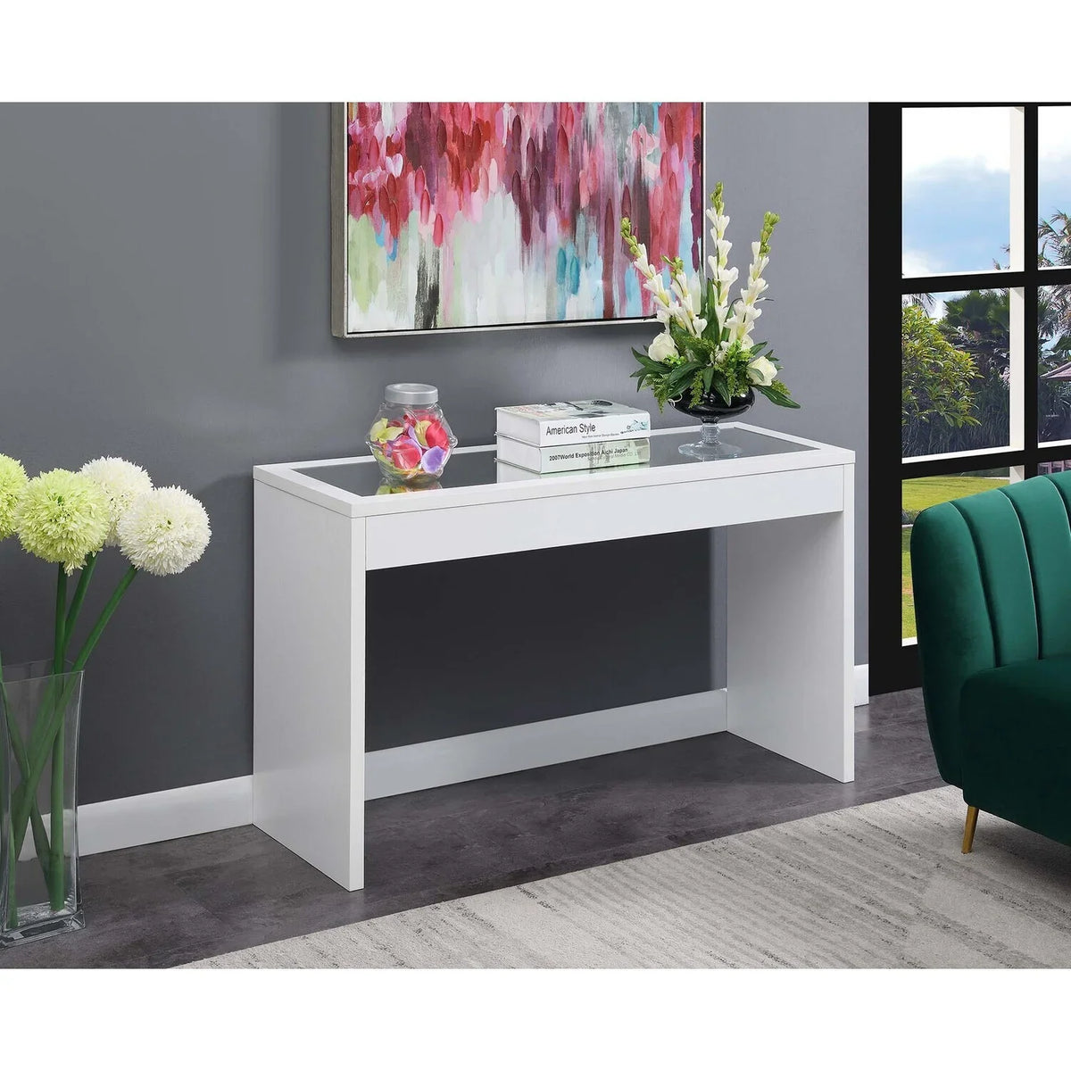 Opulence HomeStock Mirrored World Console Table Old