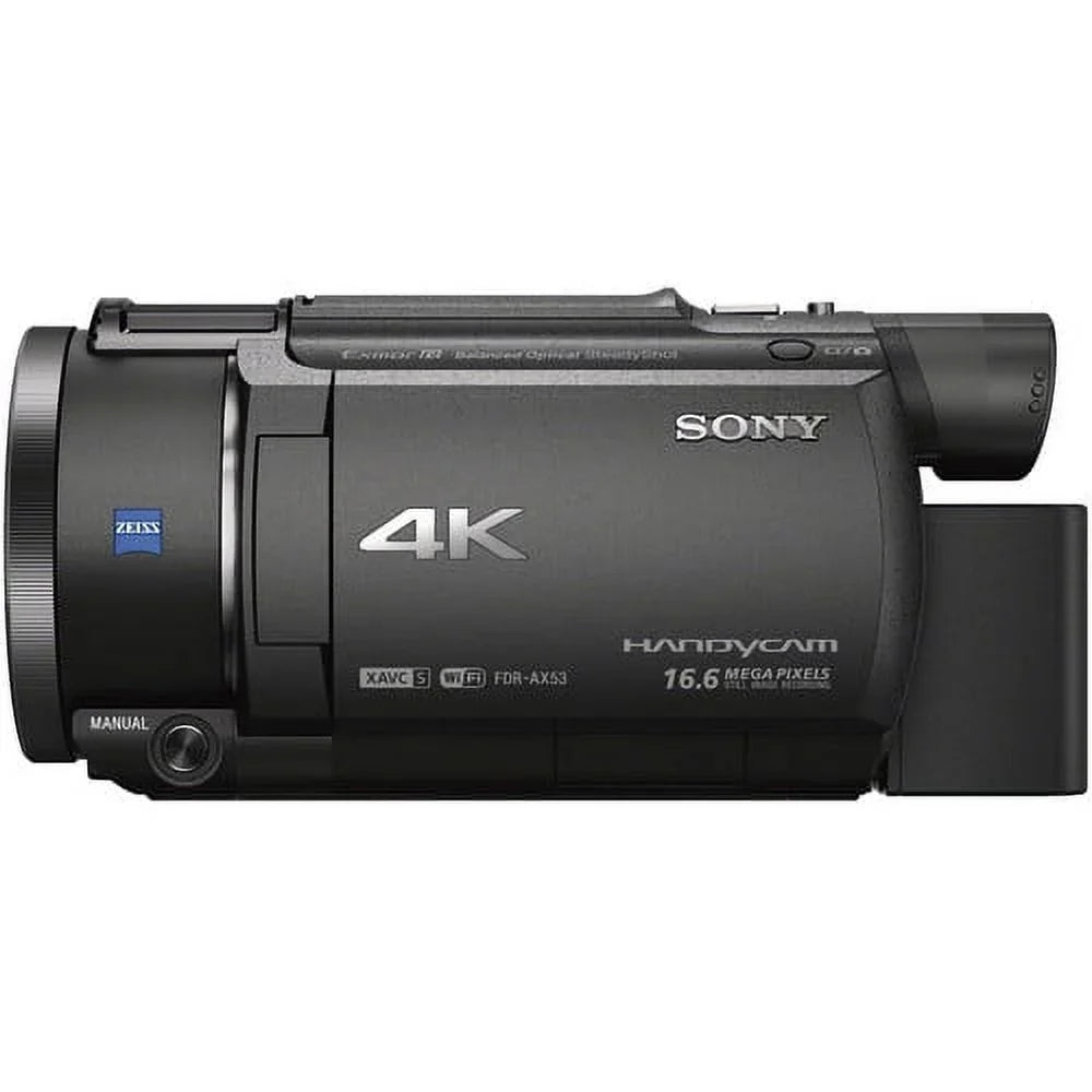 Ultra FDR-AX53 Sony 4K - Bundle Handycam Professional HD Camcorder.