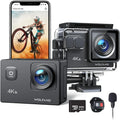 40M WiFi Waterproof Action EIS 20MP Underwater Camera Camera WOLFANG Cam Camera 170� Stabilization Action Video 4K