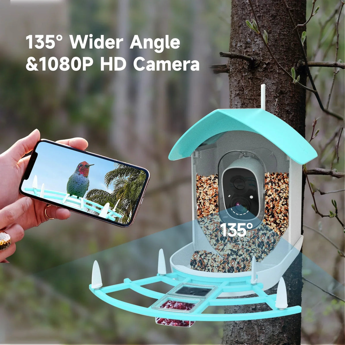 Solar Species With Squirrel Pir CameraVideo Powered Camera Ai Wifi Smart With Wireless Andoer Vico Camera 1080p Feeder Camera camera,Feeder Deterrent Ai Feeder Surveillance Camera AppAi