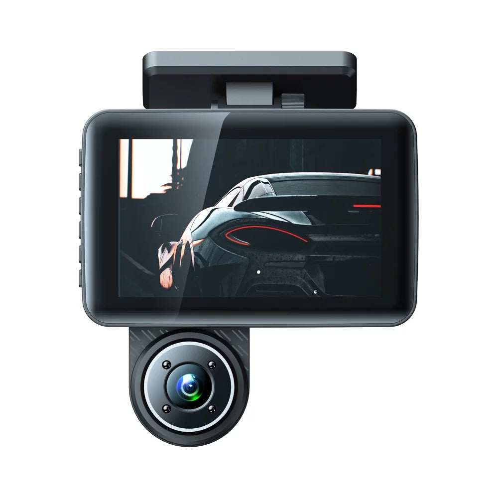 Car Cam, Dash 4in Andoer Recording Car Video Mirror Channel Triple Camcorder, Clear Rearview
