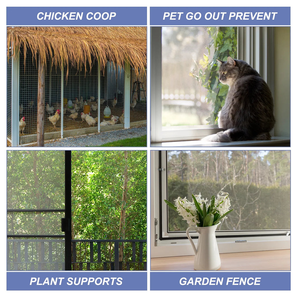 Screen Air for Replacement Woven Screen, Window Door Stainless Mesh Vent Screen Wire 304 Steel Mesh