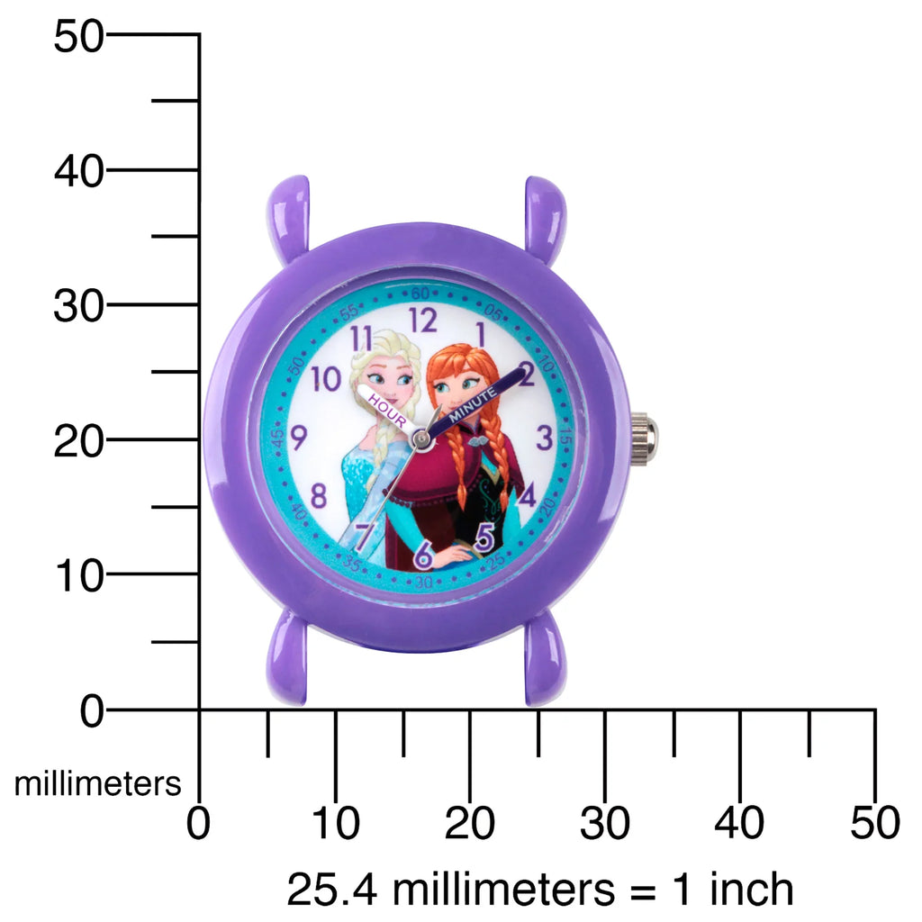 and Watch, Time Anna Teacher Girls' Plastic Elsa Purple Purple Frozen Strap Silicon