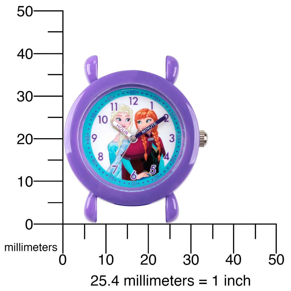 and Watch, Time Anna Teacher Girls' Plastic Elsa Purple Purple Frozen Strap Silicon