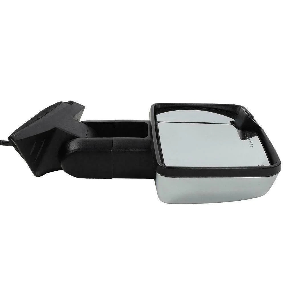 Mirrors Chevrolet GMC LED Power Towing Chrome Signal&Backup Teledu Heated Lamp For