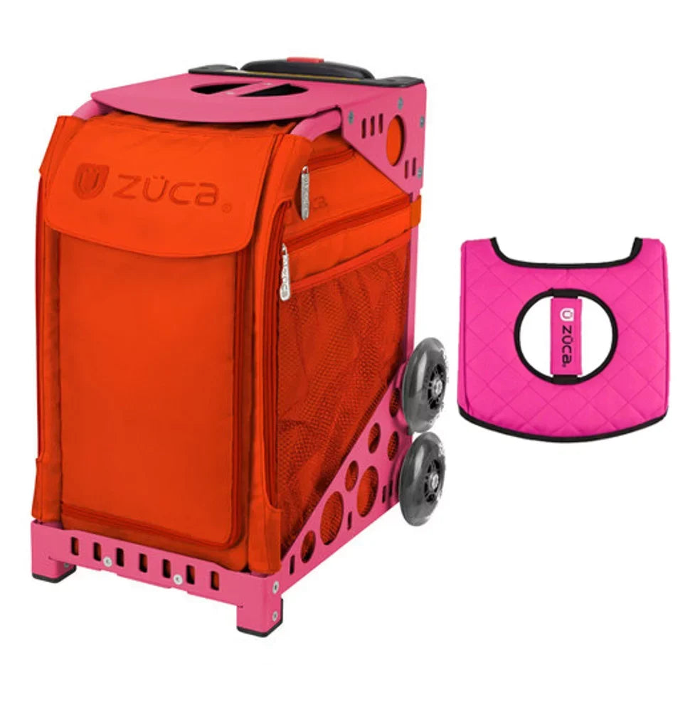 Zuca Seat Sport Bag Frame) Persimmon 18" Black/Pink with (Pink - Cover