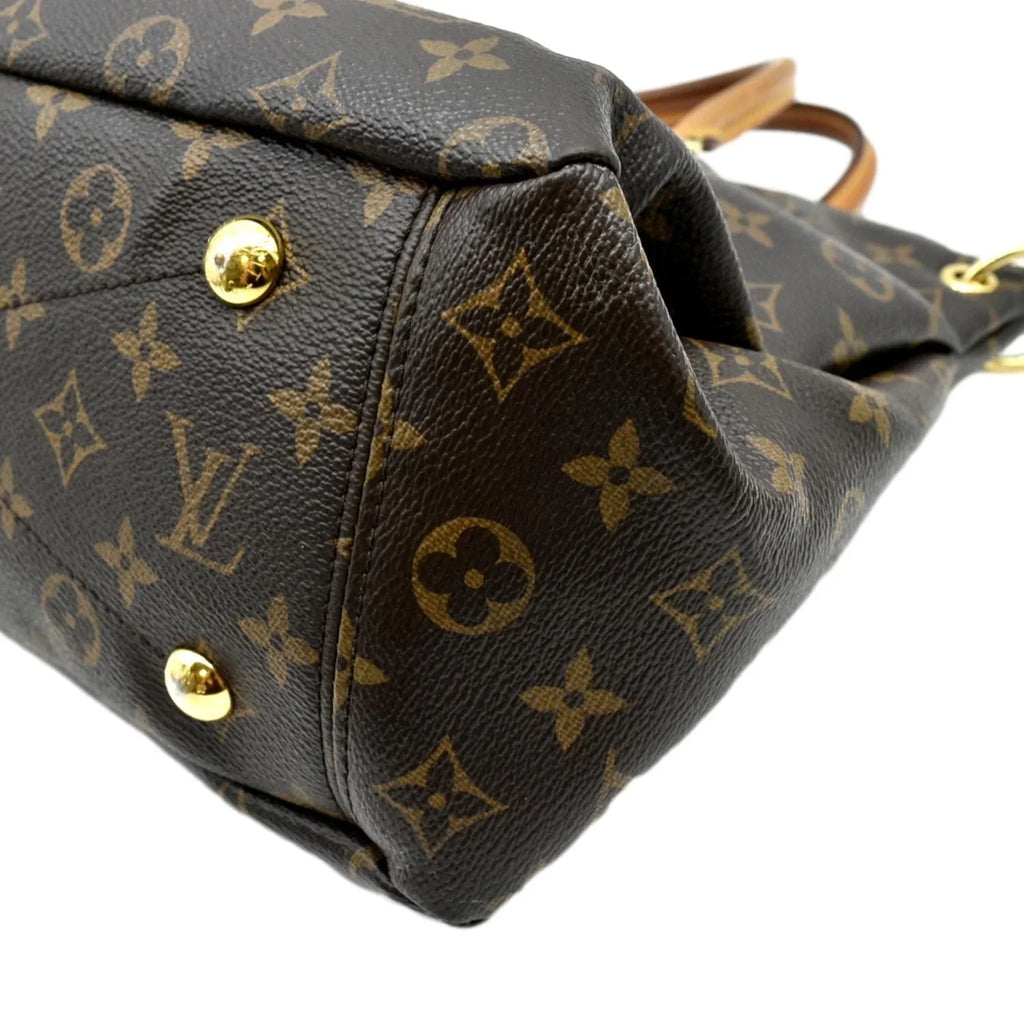 MM Shoulder Canvas Bag LOUIS Monogram Brown Pre-owned VUITTON Pallas