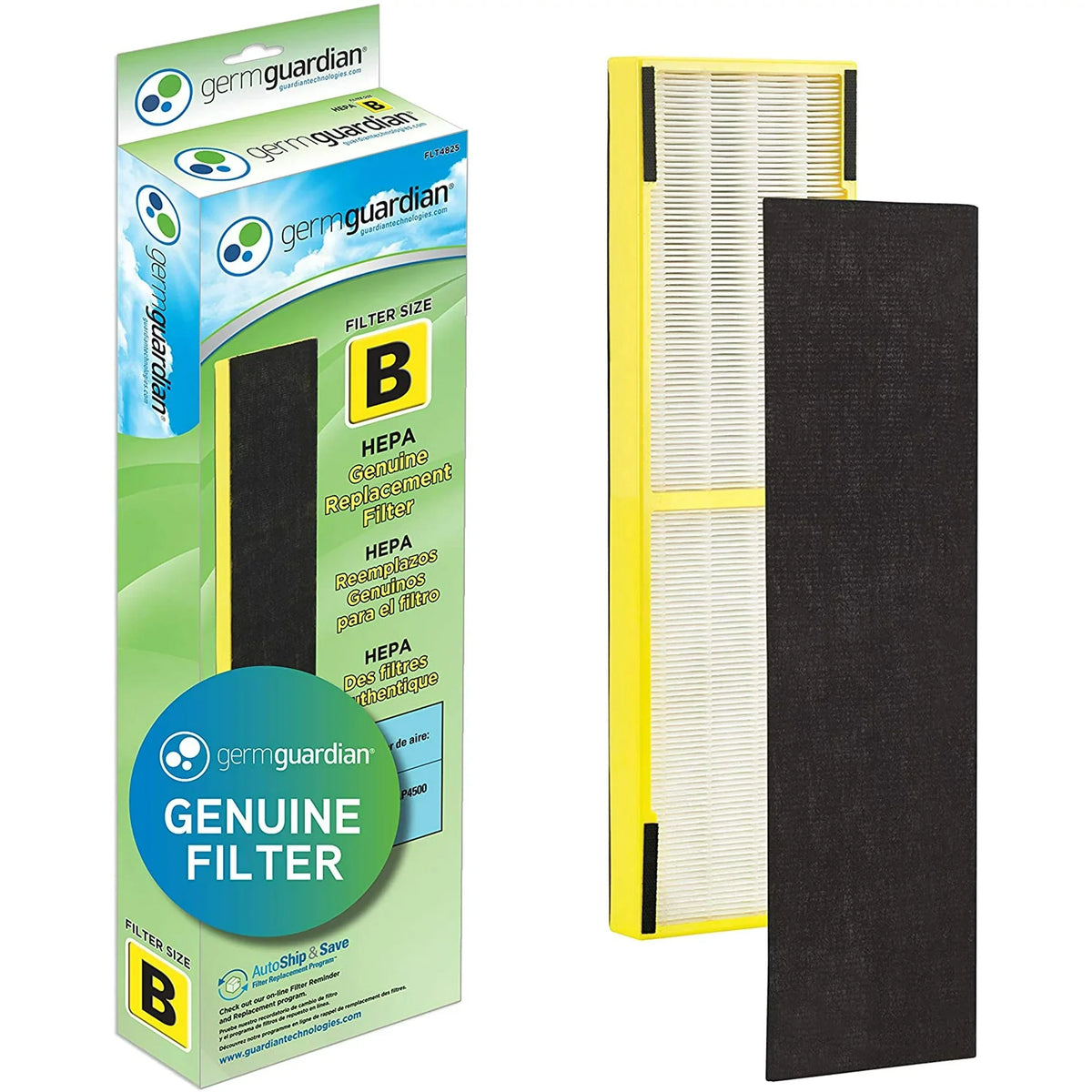 AC4300BPTCA, GENUINE Guardian HEPA CDAP4500WCA AC4900CA, for AC4825, Purifier B GermGuardian and More, 1-Pack AC4825DLX, Air CDAP4500BCA, FLT4825 Germ Filter AC4850PT, Replacement