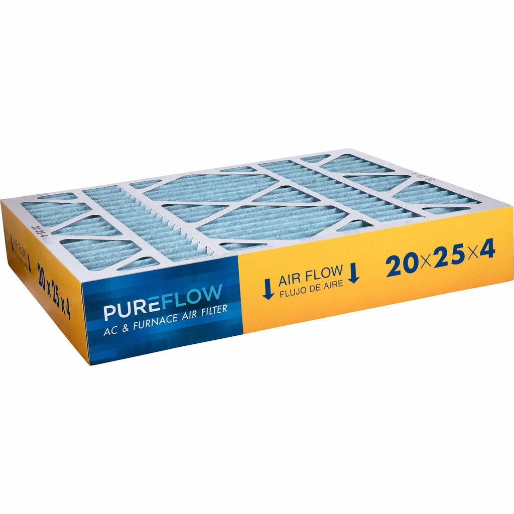 Furnace MERV-13 Home Air of Pack-of-2 Technology, PureFlow, Advanced 4 20x25x4, with Layers Filter Filtration