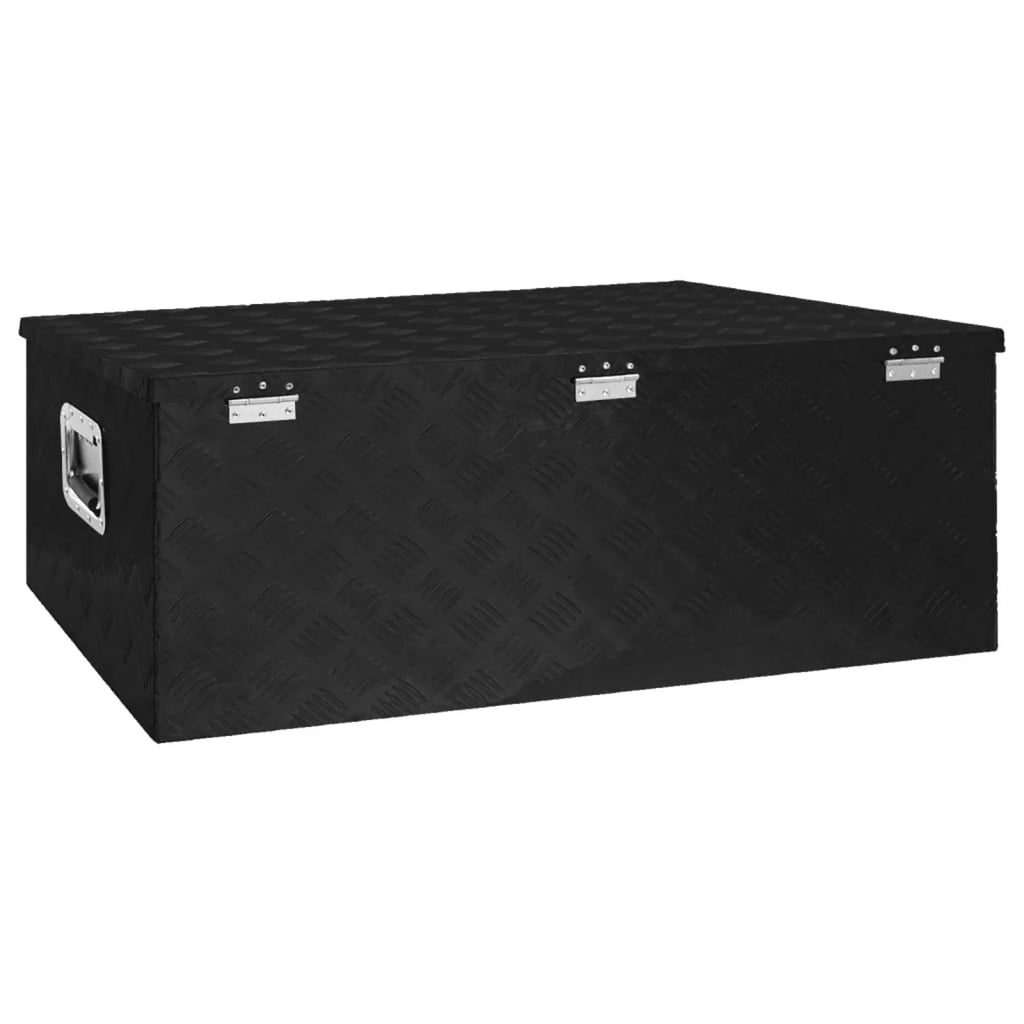 x Vehicle, Lockable H) 14.6 39.4 x Case Aluminum (L Organizer Trailer x x Anself Underbody 21.7 Garage, Box Box Truck W Camping Trip Toolbox Inches for Tool Black Storage