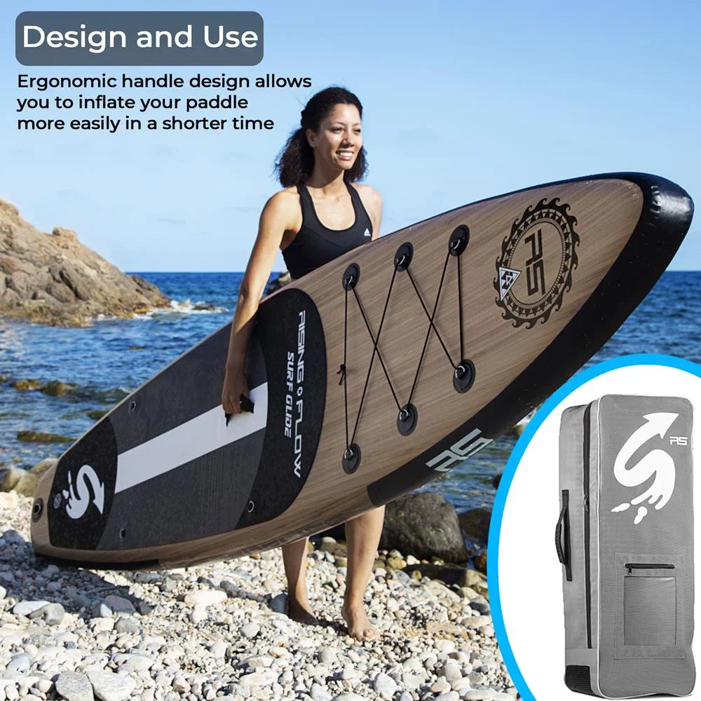 & Bag, Brown Paddle Inflatable (6 accessories Board SereneLife Thick) inches Carry Stand-up