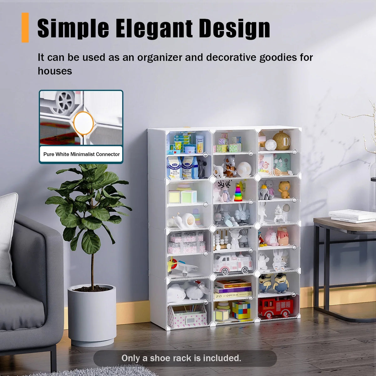 Entryway Stand 96 for Pairs Shelf 12 Storage Cabinet White Plastic Modular Shoe Shoe 48 Cubes Rack Closet Tiers Bedroom Boxes, Tower Shoe Organizer Hallway Storage