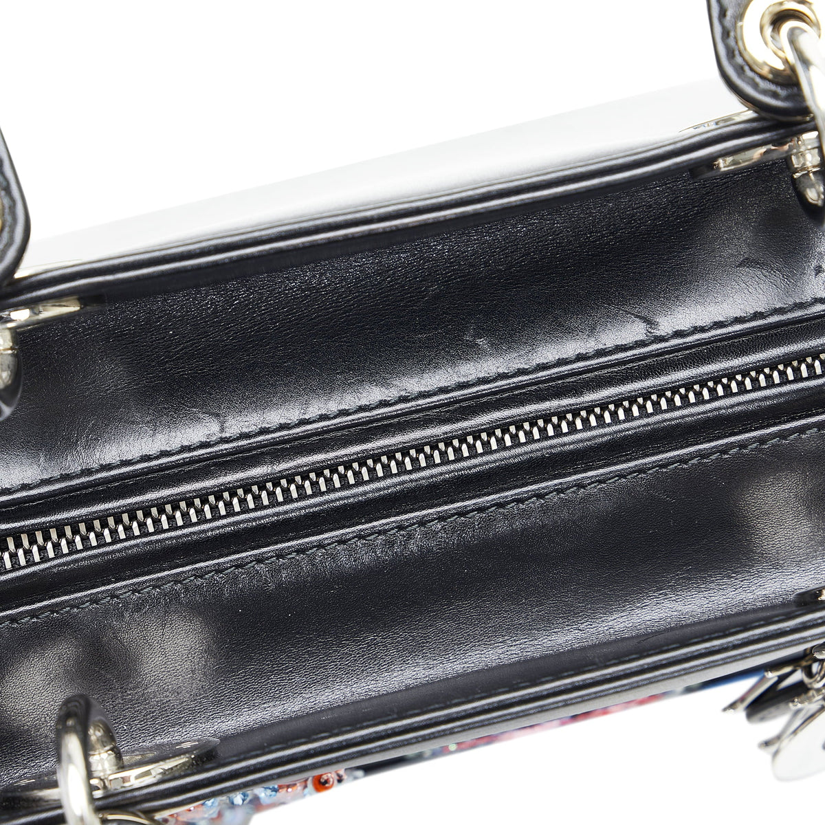 Black Unisex (Good) Pre-Owned Medium Judgement Lady Satchel Leather Calf Authenticated Dior