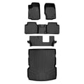 the Black L, Jeep SA0568-B0568-C0568-D0568 2021-2023 Mat Liner Row for Row Set Floor Behind Grand Cherokee Liner Weather Fit All 3 Custom Cargo Black 2nd &