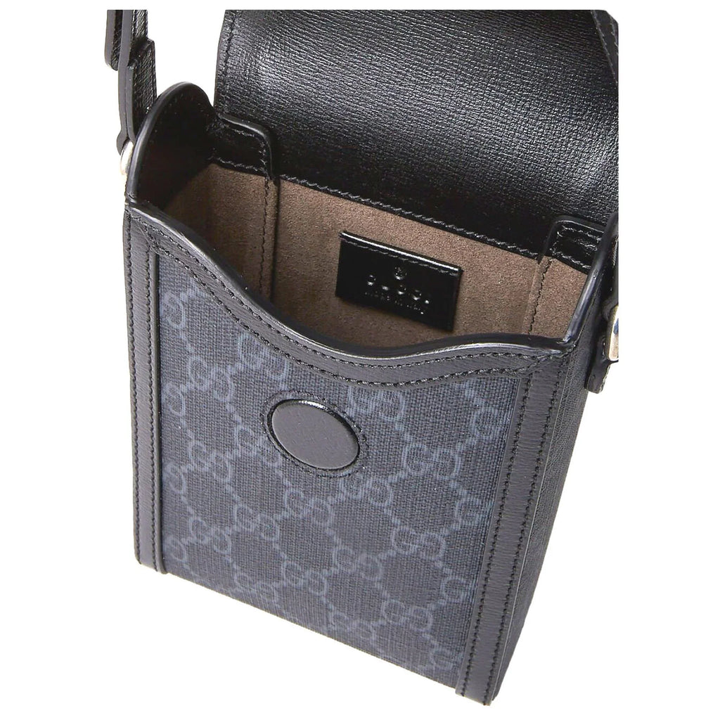 Black Printed Crossbody Gucci Minibag Retro Canvas GG