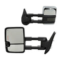 Mirrors Chevrolet GMC LED Power Towing Chrome Signal&Backup Teledu Heated Lamp For