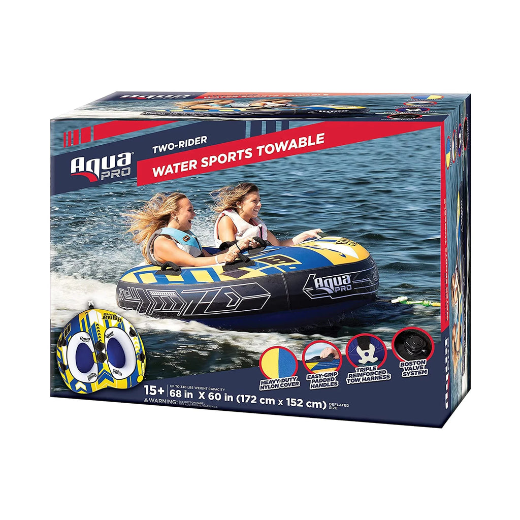 Rider, 2 & Heavy AquaPro Nylon Duty Yellow Towable Blue Person Style Deck