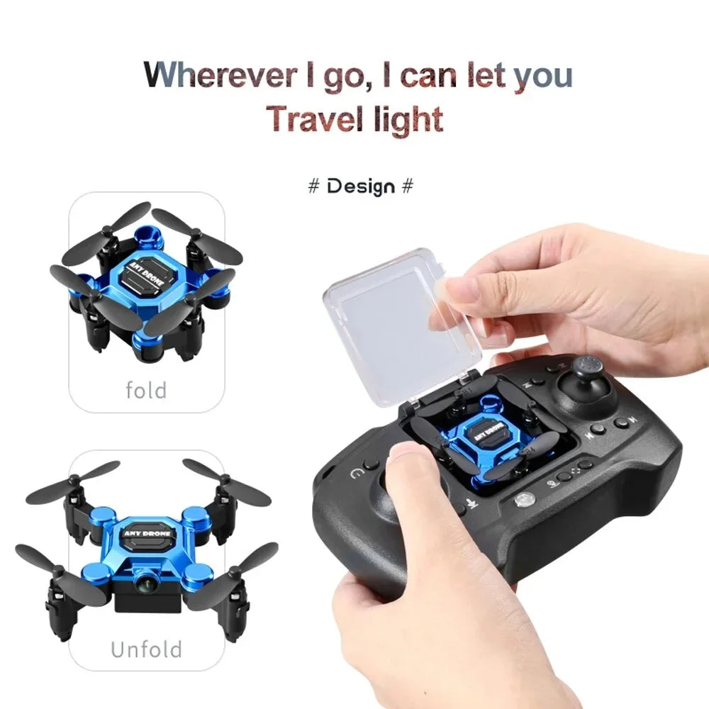 for Drone Drones Kids, Flip Headless RC Hovering Suitable HD One RC Camera Toys 360° Foldable Key Land Aircraft Beginners for Gift Mini Auto K04 Quadcopter