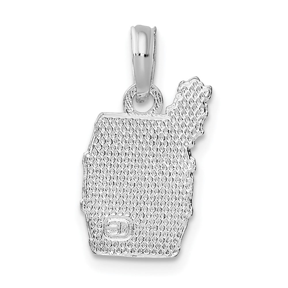 mm) Barrel Silver W-10 Grapes Sterling Auriga (L-18.5 Wine with 925 mm, Polished for Women Pendant