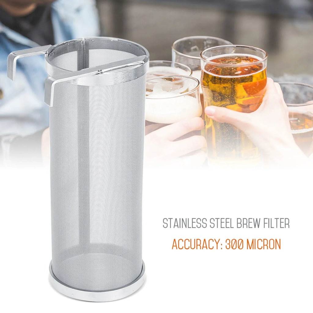 Brew 10 Filter,300 Hop Regun Strainer Filter Stainless Mesh Brew Micron Steel Homemade (Size Beer : 25.5cm)