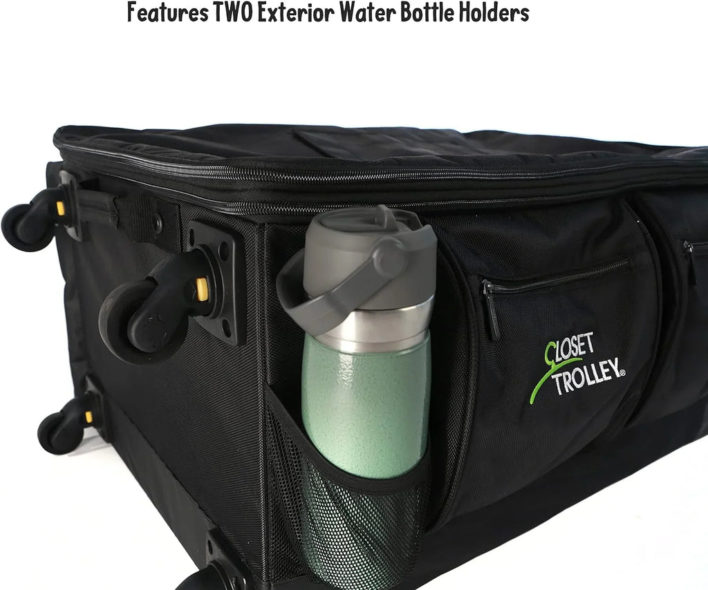 w/No-Lean Rolling Bag BLACK Collapsible Garment - Rack YFbiubiulife Dance