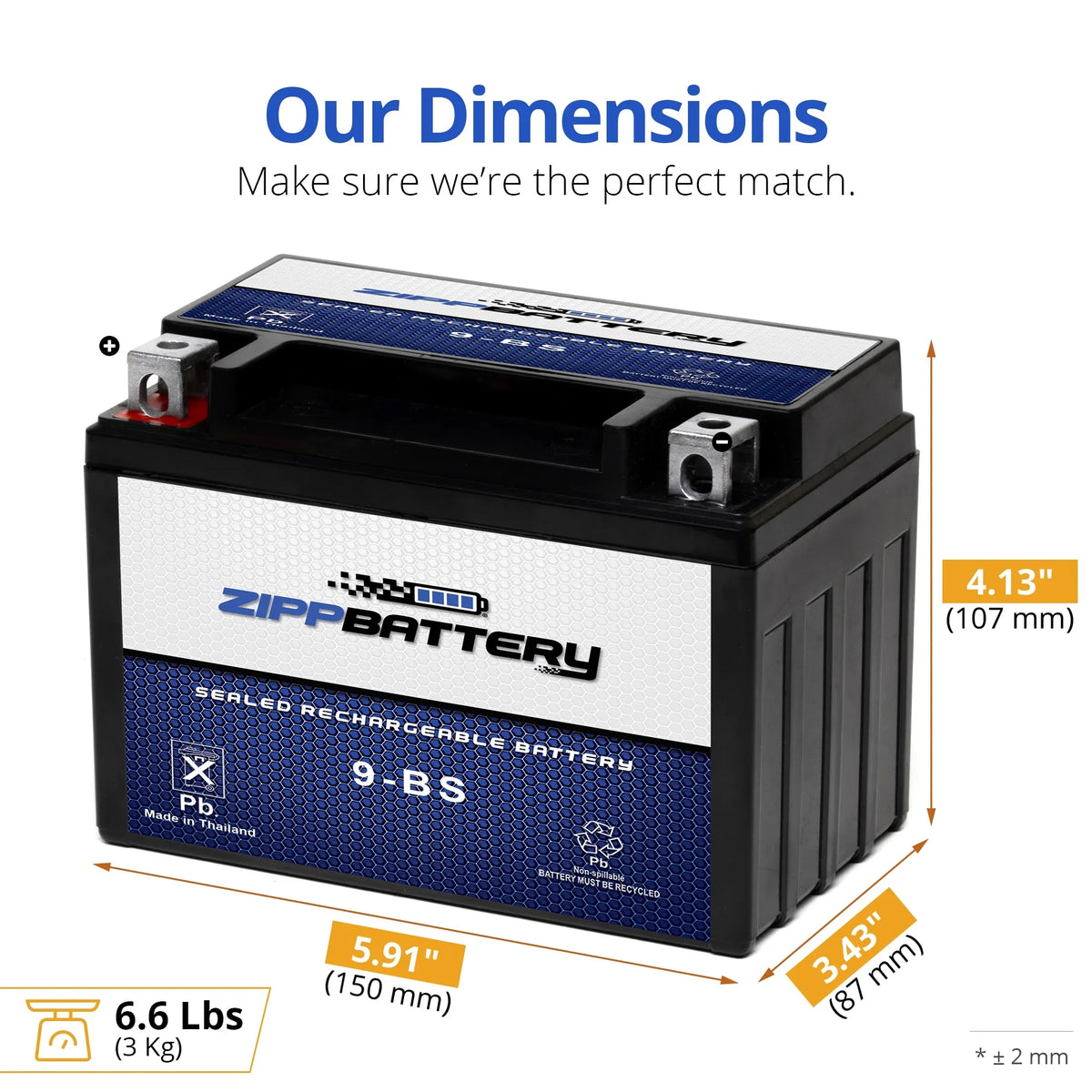 Motorcycle Volt,8 1995 Zipp Yamaha 12 120 for Ah, Battery Battery 600cc CCA) Xt600e YTX9-BS (9-BS
