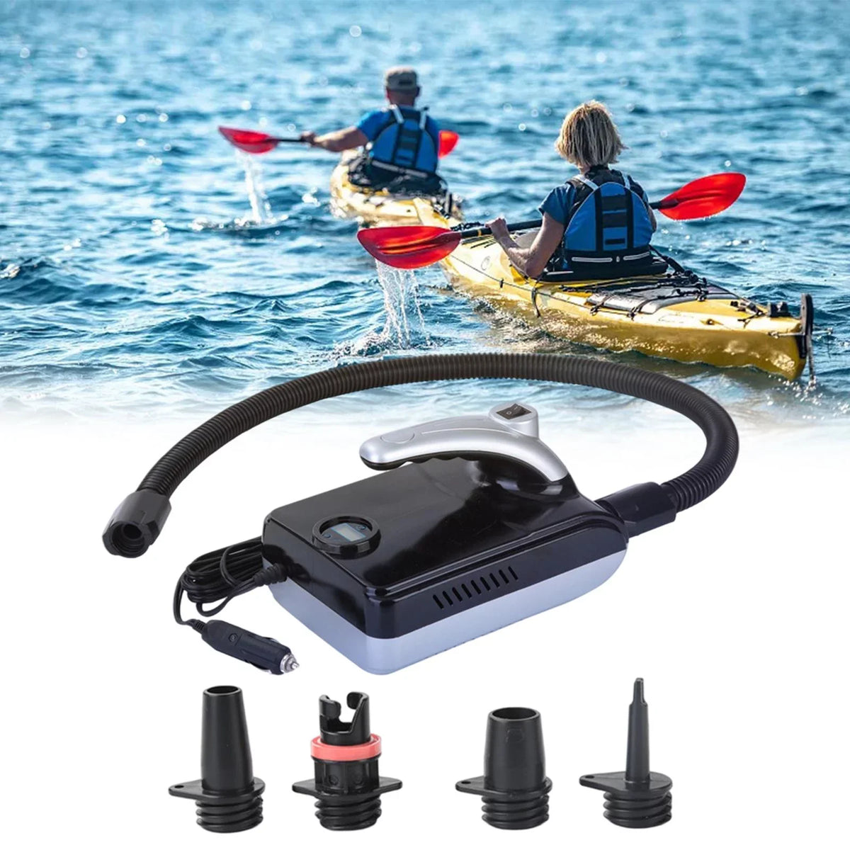 Kayak/Yoga Pump Paddleboards, Inflator&Deflator 12 Board 20PSI for Electric for Quick Paddle Pump Ball/Tent/Raft Inflatable