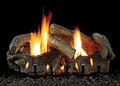 Burner, IP Slope Oak with Glaze Aged VF Stacked 24" NG Logset