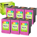 OfficeJet 5540 XL 8040 for HP OfficeJet 250 Tri-Color) 62 with High 7645 62XL (6 Compatible 5640 Replacement Ink Yield Envy 5660 200 GREENCYCLE 5740 Cartridges 7644