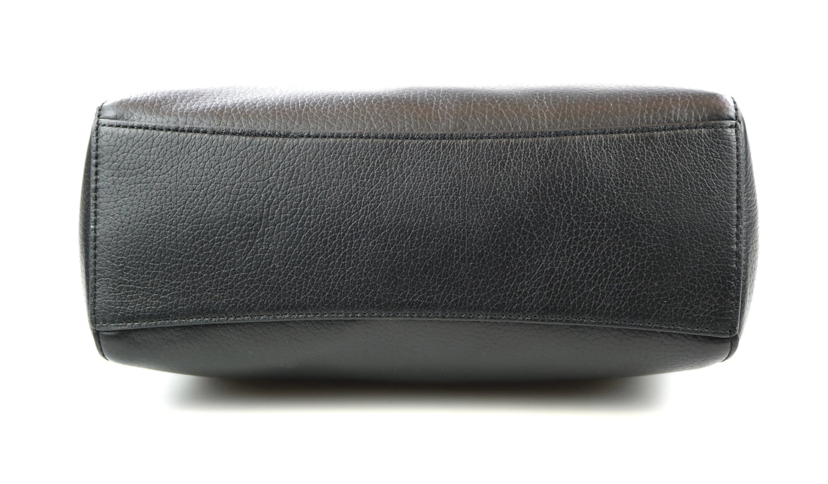 Satchel Spade Leather Crossbody Monica Pebbled Black Handbag Kate Medium Bag