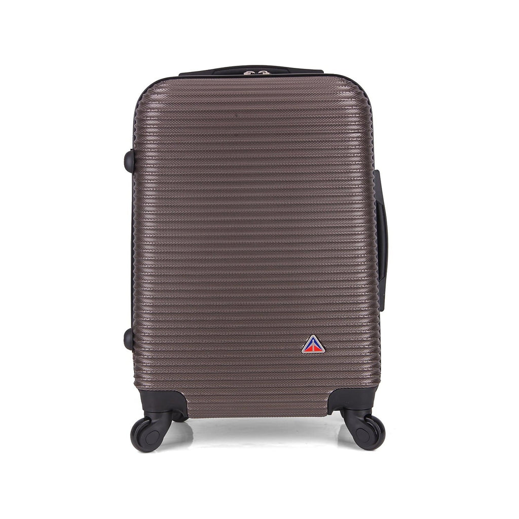 Carry-On PC/ABS Royal Plastic Luggage InUSA (IUROY00S-BRO) Brown