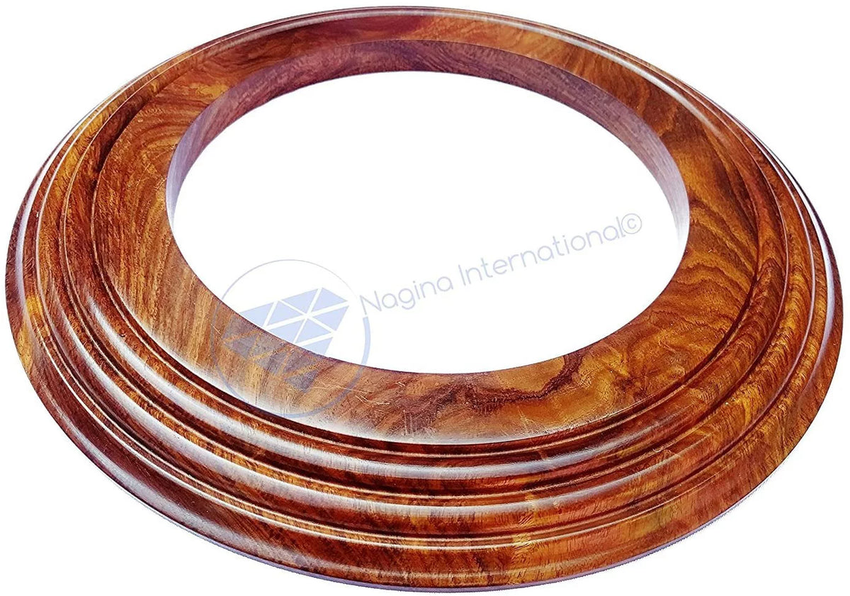 Solid Handcrafted Nagina Base Polished Wooden (12 Hardwood Inches) | International Frame