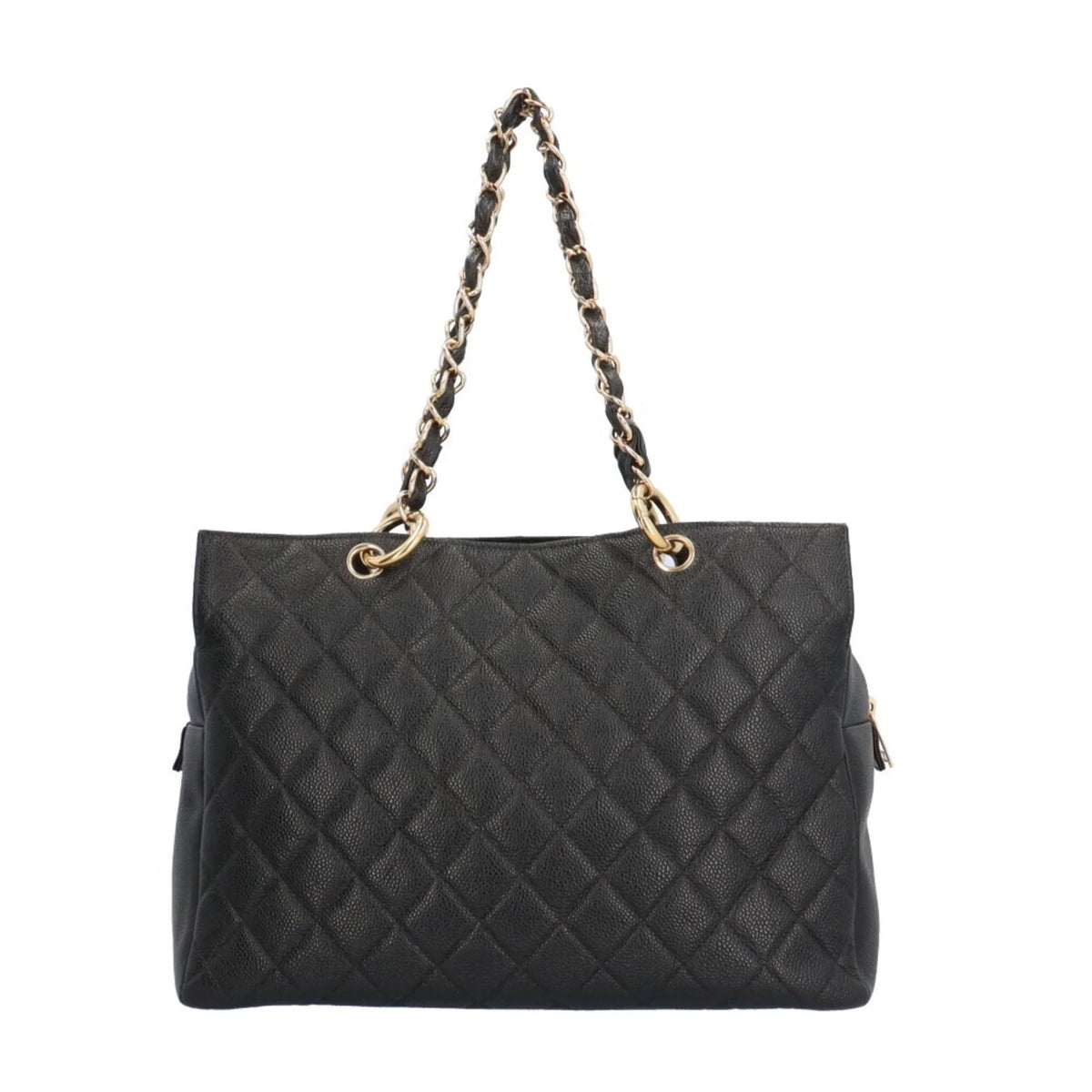Women's Pre-Owned Caviar Bag (Good) Chain CHANEL Shoulder Black Tote Skin