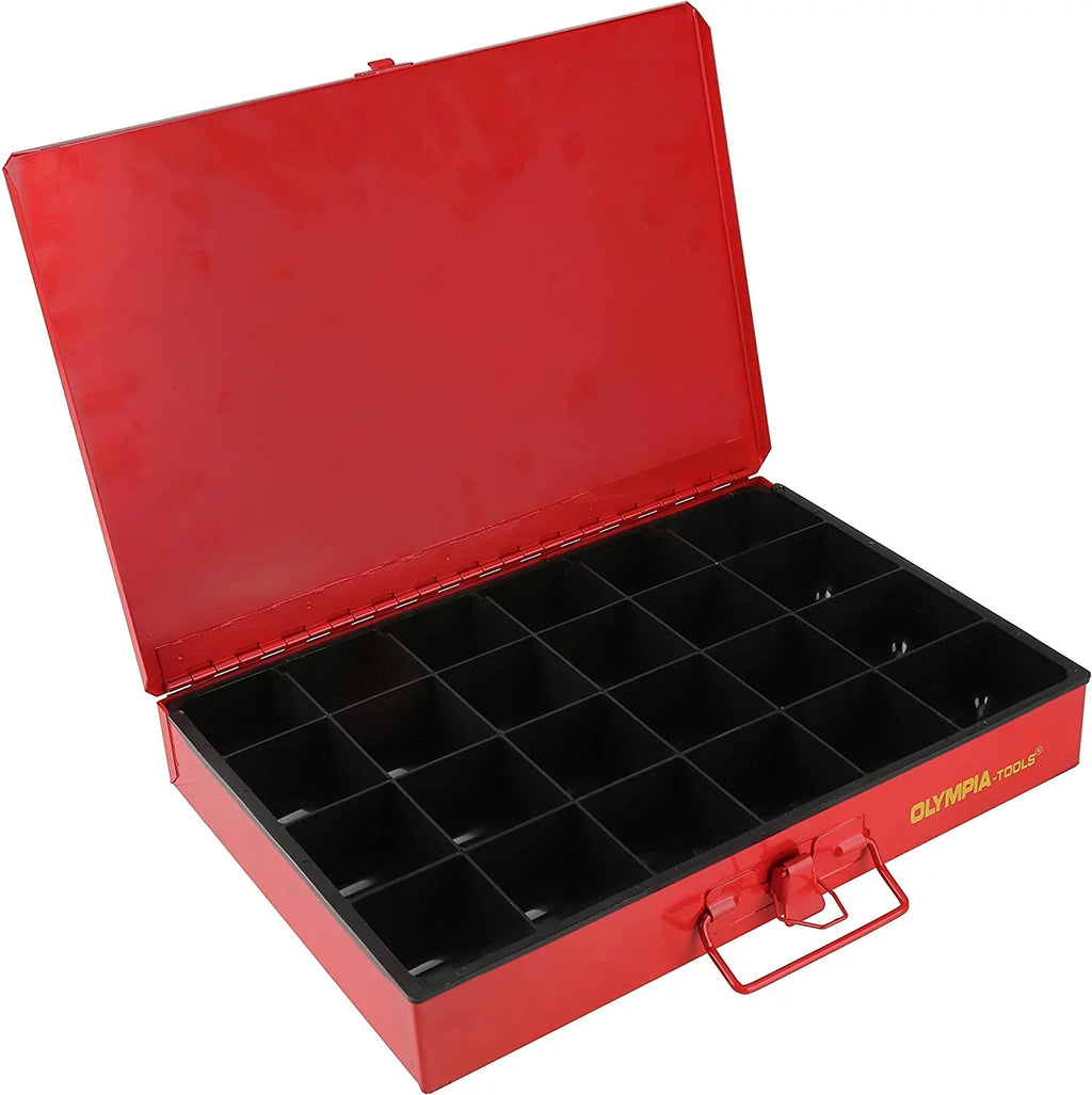 QCAI includes Small Hardware, 4-Drawer 2500-pieces Hardware Organizer black/red 90-806