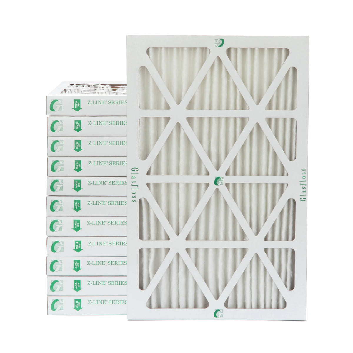x x 9-1/2 Pack Pleated Air Glasfloss. 10x20x2 12 Actual 10 MERV by 2" Inch 1-3/4 Filters of 19-1/2 Size: