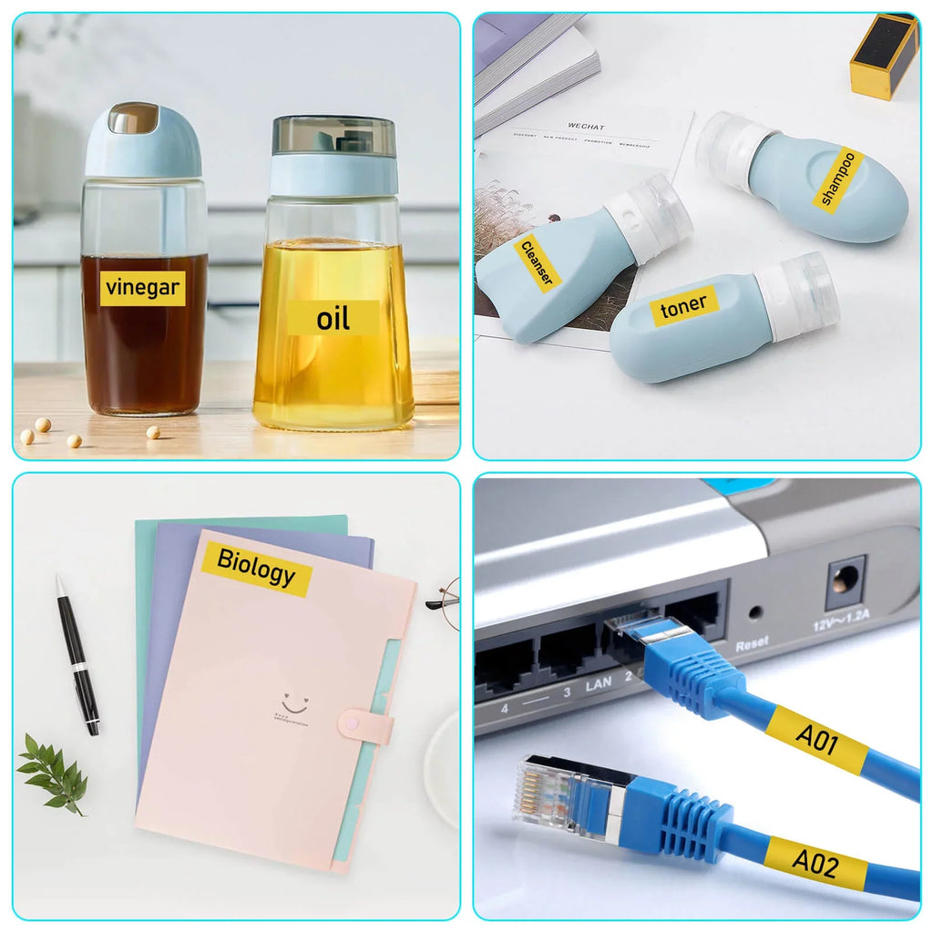 50PK Compatible Tape LabelManager Maker 7m for DYMO D1 for Gold Black Label LabelWriter 12mm on LabelPoint 45023 Label GREENCYCLE