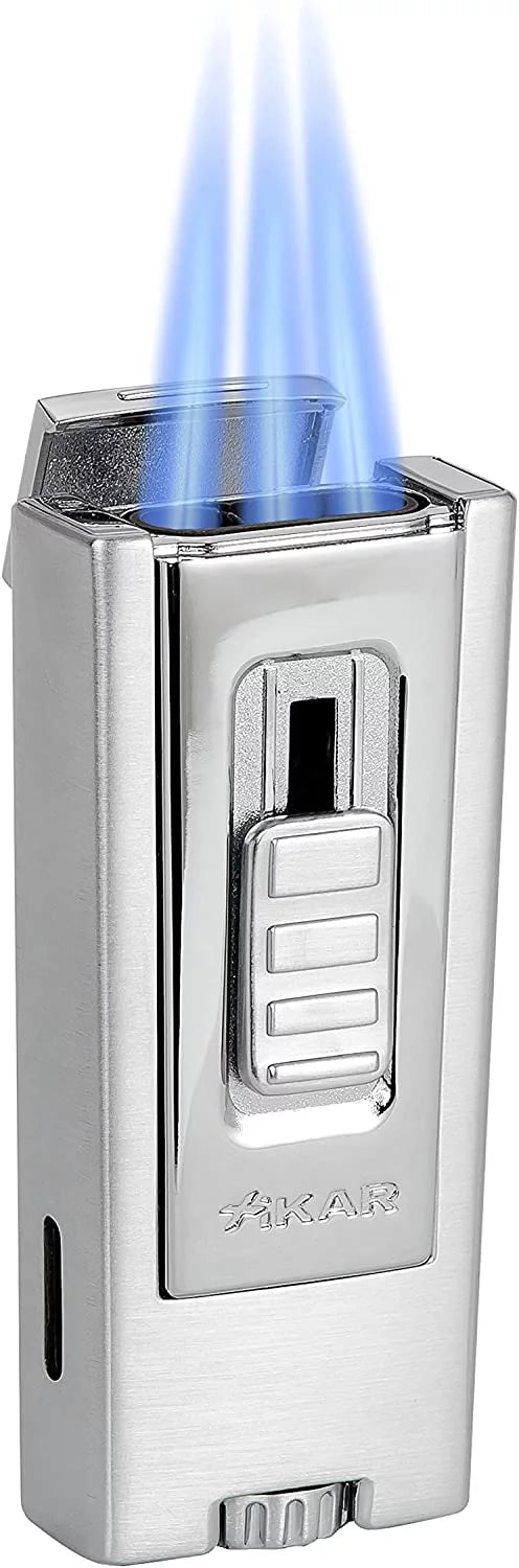 Flame- Lighter, Warranty Trezo Xikar Polish , Triple Lifetime Inline Chrome Jet