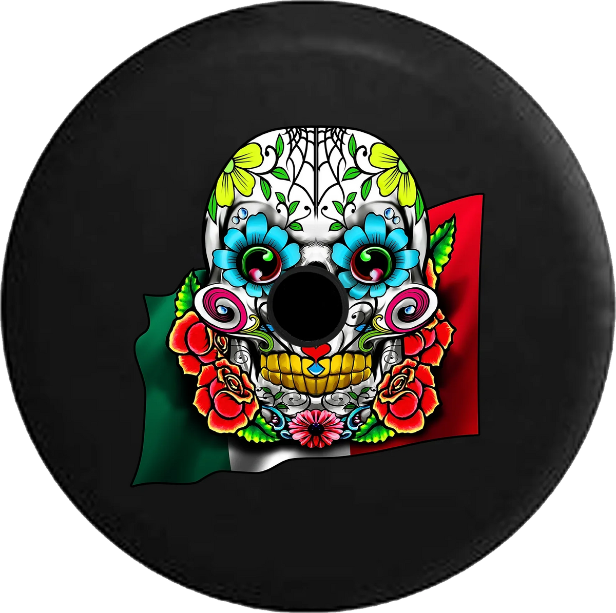 Colorful Spare 2018 Roses for Mexican Tire Backup RV JL Cover Jeep Skull Sugar Camera Inch Wrangler with 2019 32