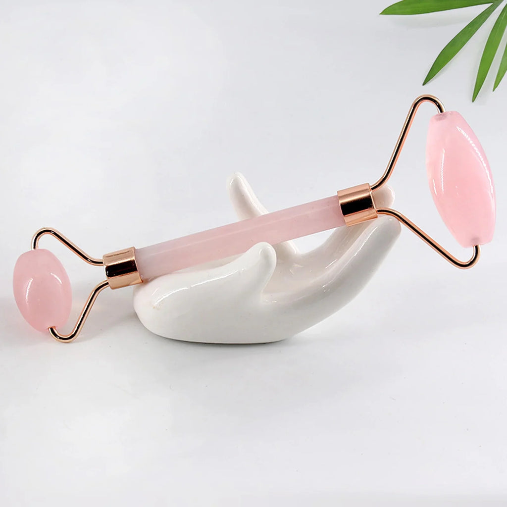 Massager Quartz Skin Care Jade Lines Tools, and Body Roller Roller, Wrinkles Facial Roller, for Relaxing Eyes, Sha Gua Relieve Face Rose Face, Fine Muscle Beauty Neck, and