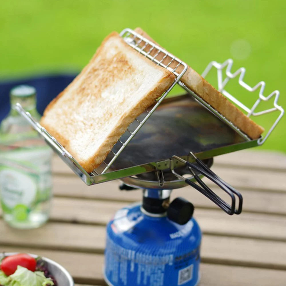 Backpacking, Rack Bread and Toaster Picnics Camp Steel Toaster Camping, - Ideal Folding Stainless Stove for
