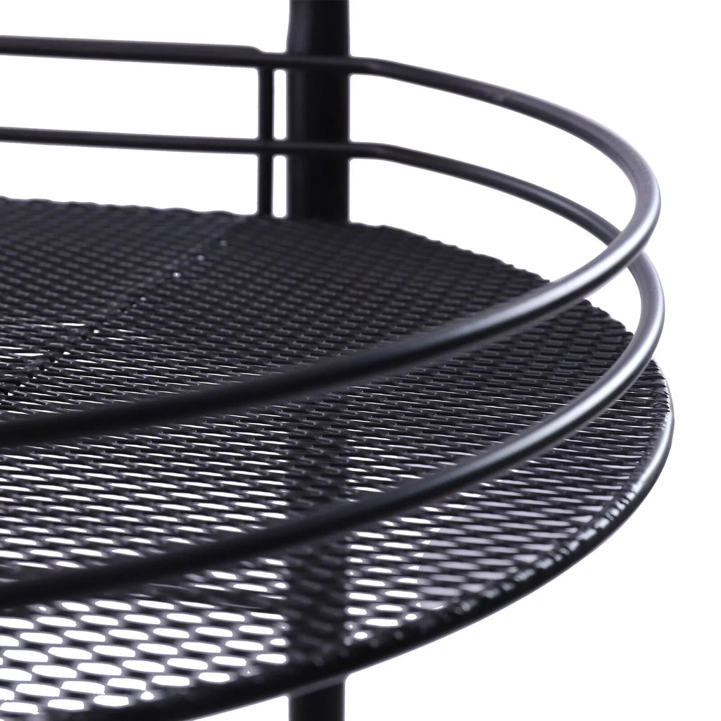 Metal with Storage Utility Trolley Black Carts Cart, Basket Rolling Storage Cart, Tier Kitchen 4 Art Organizer Wheels,
