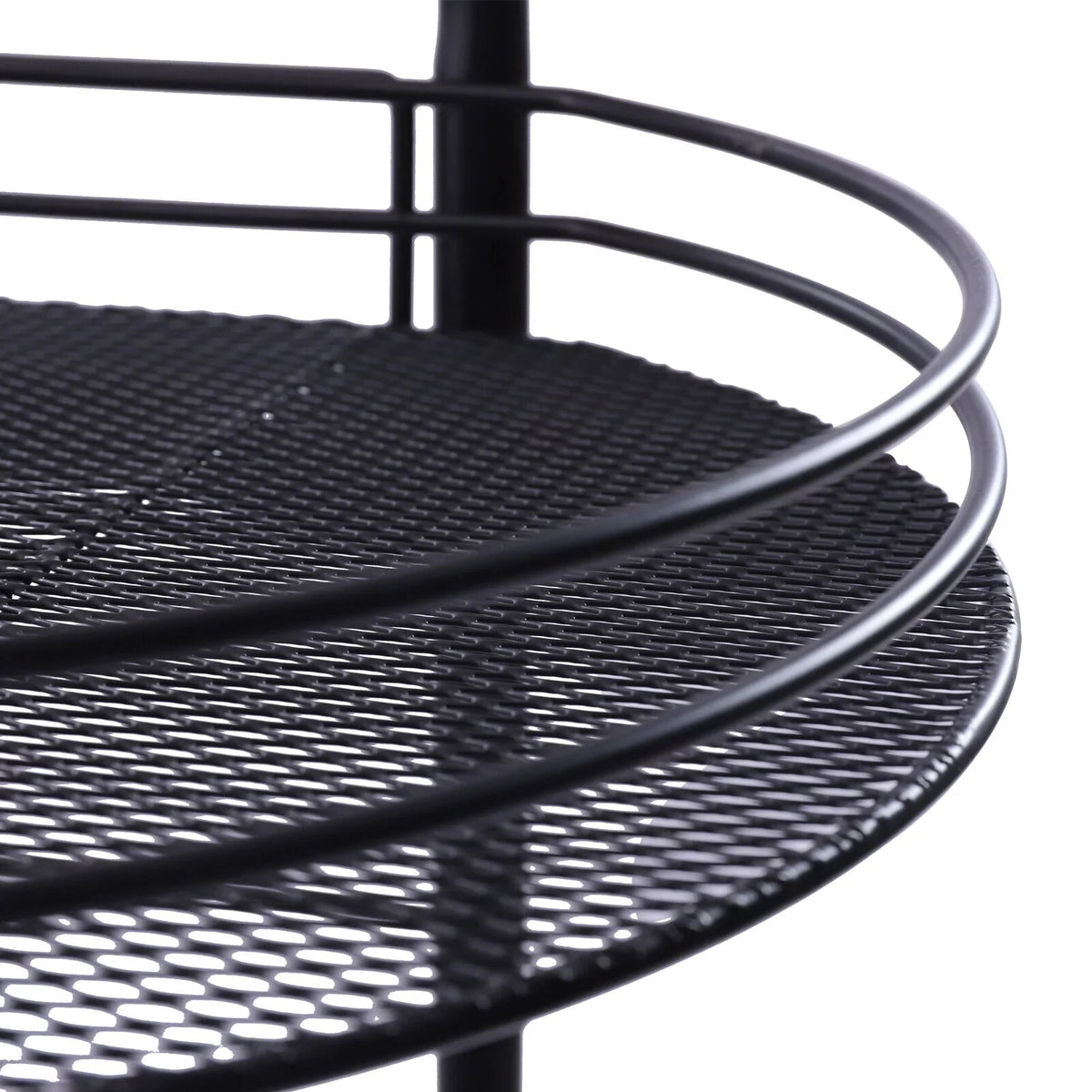 Metal with Storage Utility Trolley Black Carts Cart, Basket Rolling Storage Cart, Tier Kitchen 4 Art Organizer Wheels,