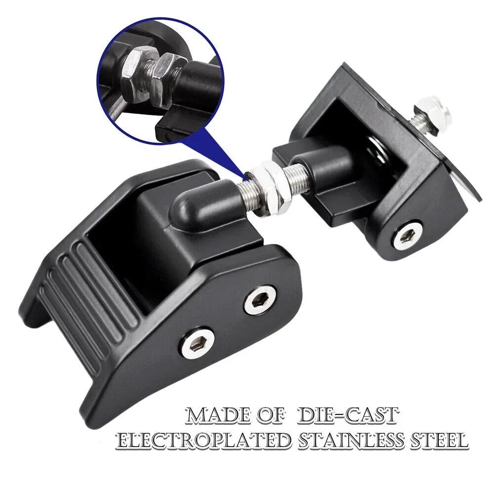 Defend Sturdy Catch for Style in Lock Wrangler JK Black Your Latch Jeep JLLOM 07-18 - Jeep Hood