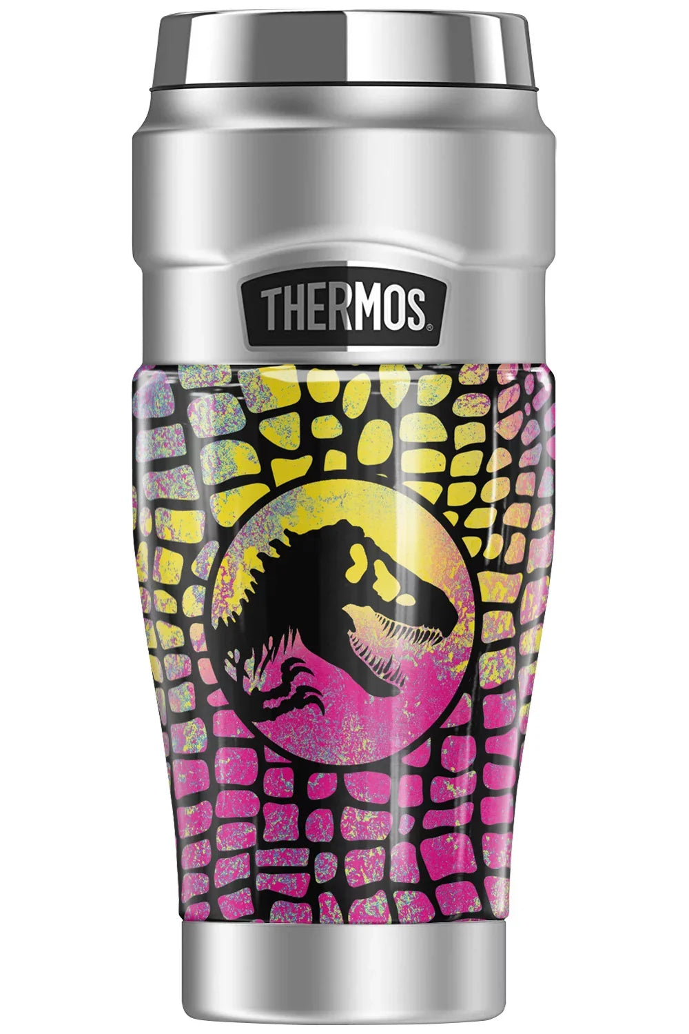 STAINLESS Neon Vacuum insulated Double 16oz Cmyk Travel Jurassic Stainless Steel KING Tumbler, Wall, Scales World THERMOS &