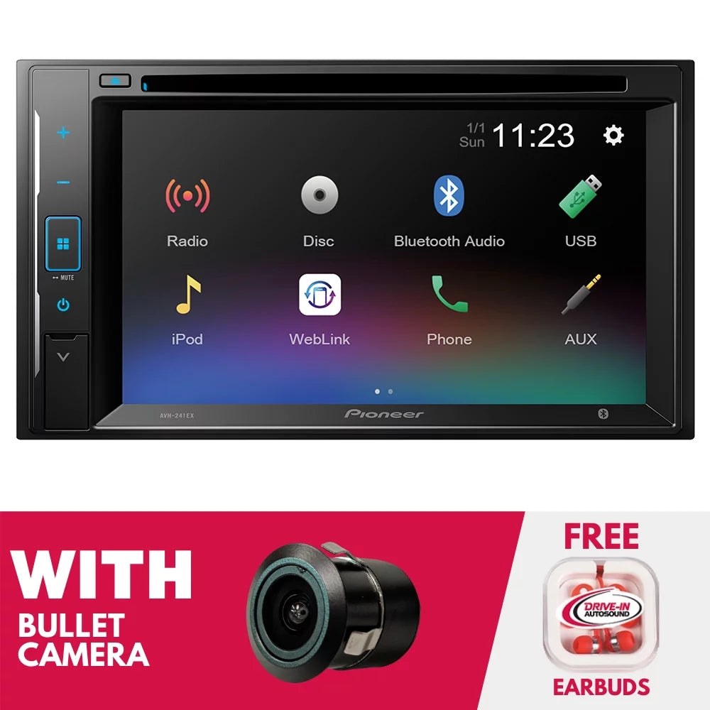 Receiver Digital New Pioneer Bullet 6.2 Media Inch & Camera DVD Backup AVH-241EX w/