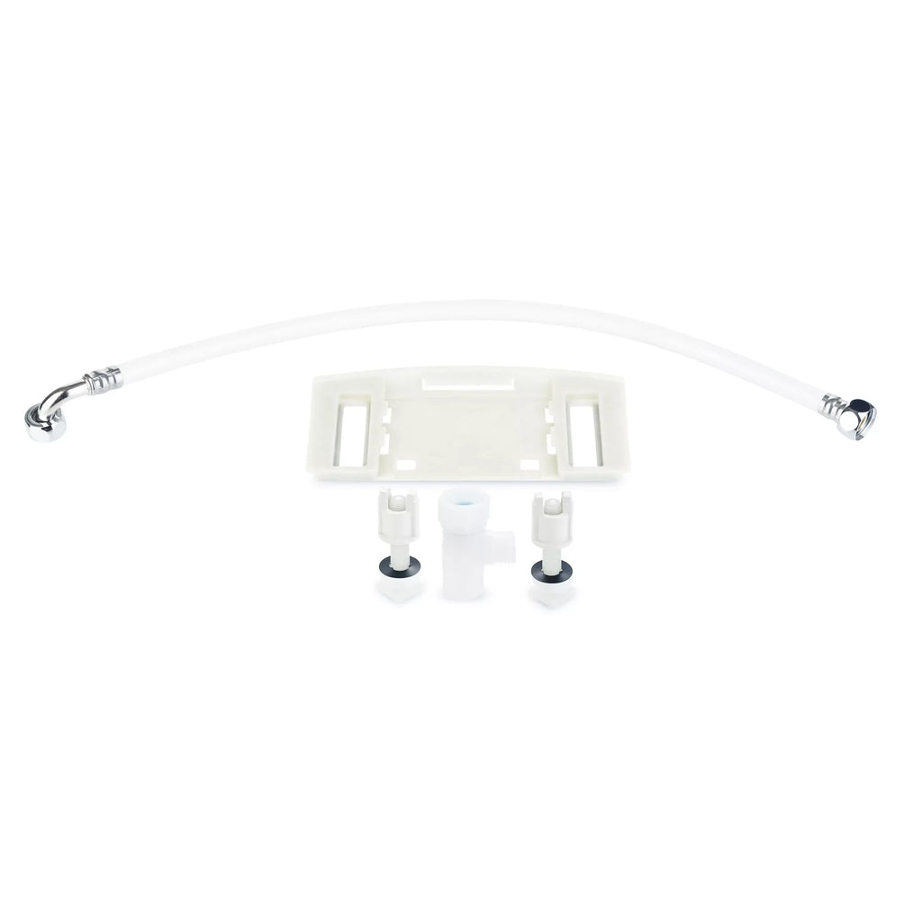 Brondell Bidet Swash SE400 Nozzle, Stainless with Sidearm, White Dryer Steel Round and Seat