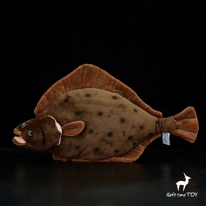 Plush Gift Fish Kids Toy Doll Stuffed Brown Sea Soft Ocean 40cm Animal Flounder