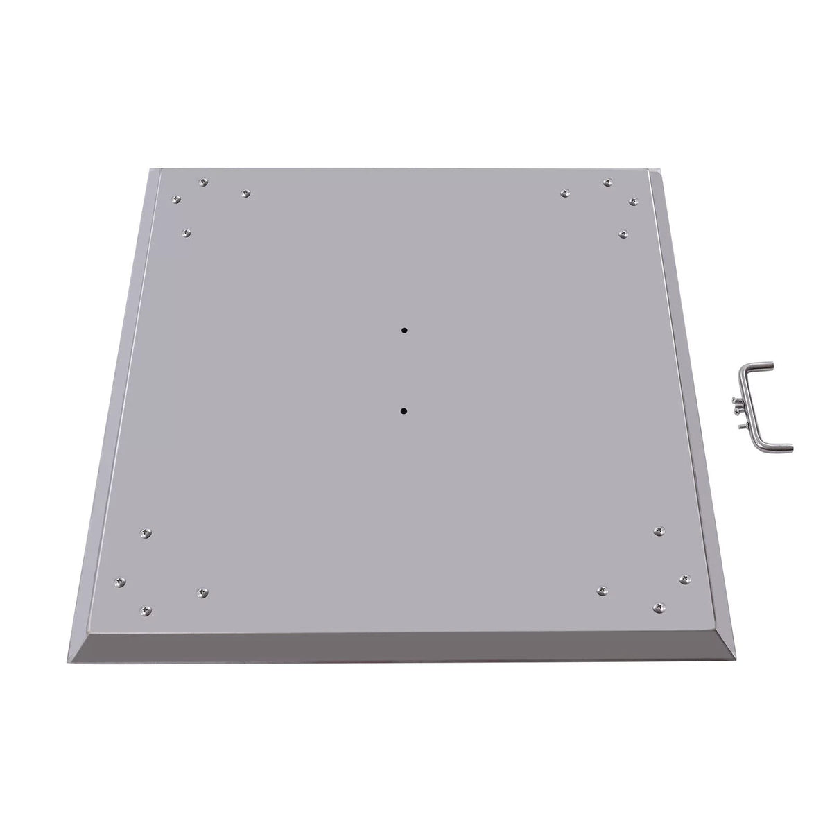 with Down Cover Pit and Legs Steel Deflector Push 24*24in Out Heat Fire Burner Square to Pit Fire Stainless Foldable Heat Miumaeov