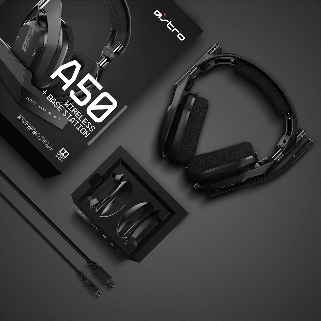 Gaming - (Refurbished: Mac Compatible Like Gen Headset Black/Silver Station + Pre-Owned With ASTRO New) Base A50 4 Wireless PS5, PC, PS4,
