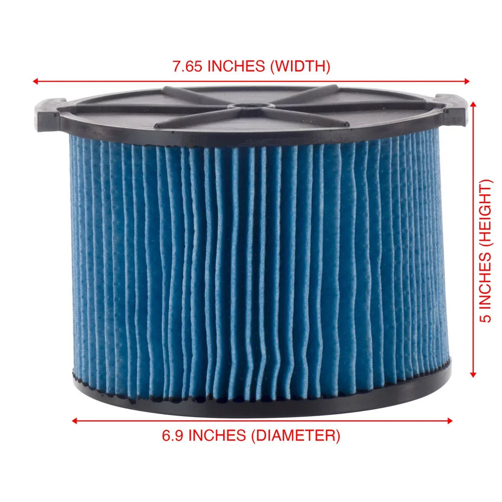 Portable Wet Pack 3 3-Layer Filter Compatible Part Vacuums 3-4.5 Cartridge Replacement RIDGID Dry Fine with Gallon Dust & VF3500 26643